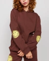 Samii Ryan Smiley Oversized Hoodie In Brown