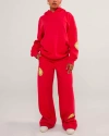Samii Ryan Smiley Straight Leg Pants In Red
