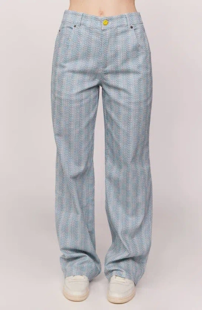 Samii Ryan X Smiley® Checkered Logo Pants In Blue
