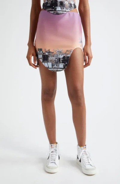 Sammy B Oval Place Miniskirt In Pink