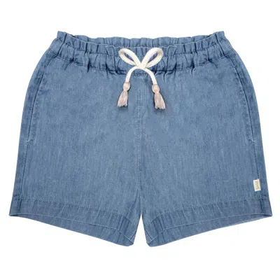 Sammy + Nat Kid's Chambray Kelly Short In Blue