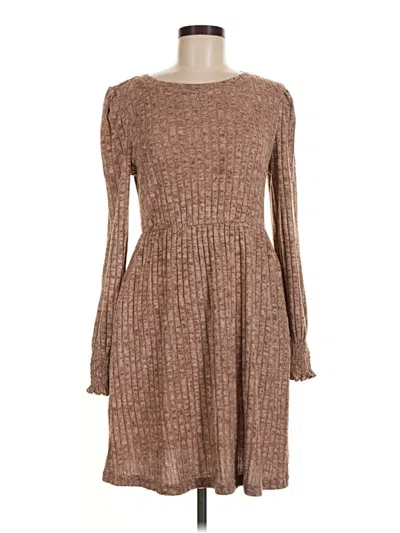 Pre-owned Sampeel Casual Dress In Brown