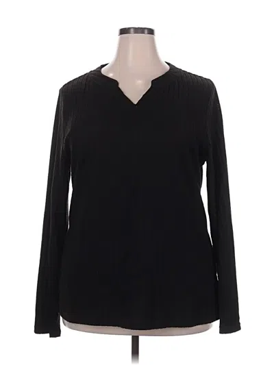 Pre-owned Sampeel Long Sleeve Blouse In Black