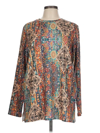 Pre-owned Sampeel Long Sleeve Blouse In Brown