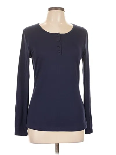 Pre-owned Sampeel Long Sleeve Henley Shirt In Blue