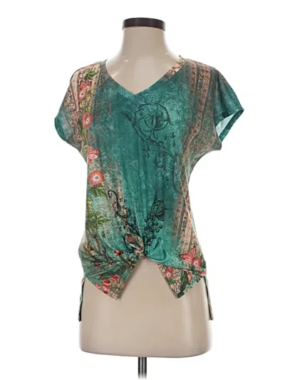 Pre-owned Sampeel Short Sleeve Blouse In Blue