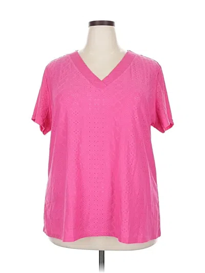 Pre-owned Sampeel Short Sleeve Blouse In Pink