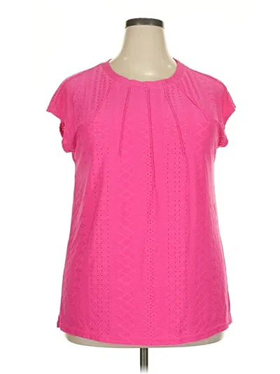 Pre-owned Sampeel Short Sleeve Blouse In Pink