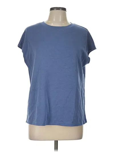 Pre-owned Sampeel Short Sleeve Top Blue Crew Neck Tops