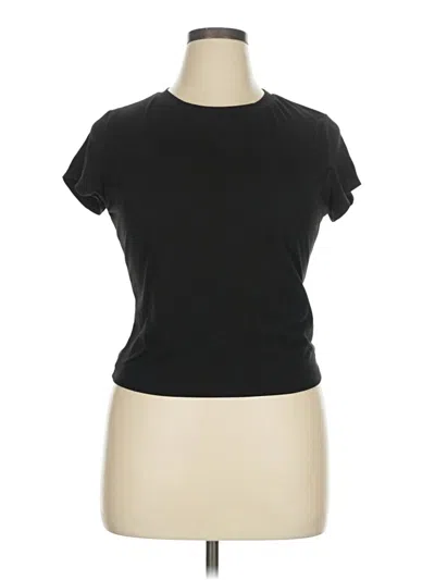 Pre-owned Sampeel Short Sleeve Turtleneck In Black
