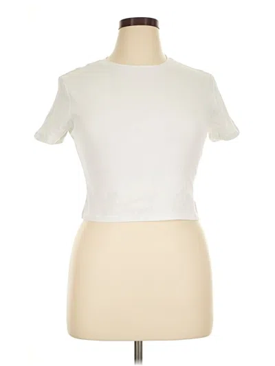 Pre-owned Sampeel Short Sleeve Turtleneck In Ivory