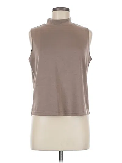 Pre-owned Sampeel Short Sleeve Turtleneck In Tan