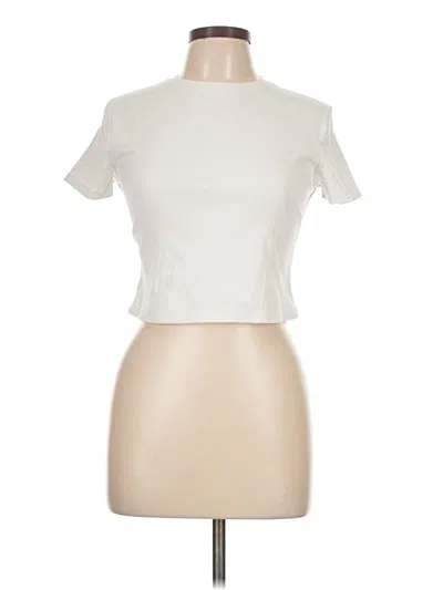 Pre-owned Sampeel Short Sleeve Turtleneck In White