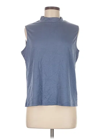 Pre-owned Sampeel Sleeveless Top Blue High Neck Tops