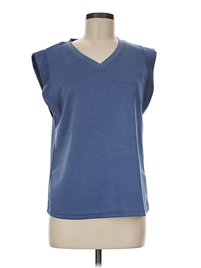 Pre-owned Sampeel Sleeveless Top Blue V-neck Tops