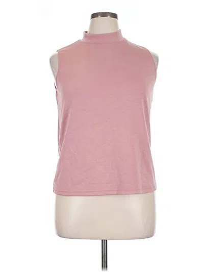 Pre-owned Sampeel Sleeveless Top Pink High Neck Tops