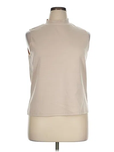 Pre-owned Sampeel Sleeveless Top Tan High Neck Tops