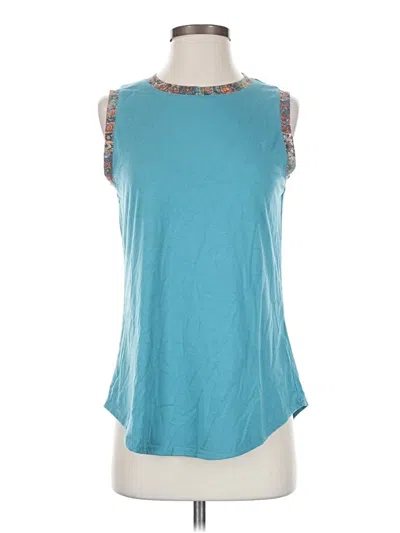 Pre-owned Sampeel Sleeveless Top Teal Halter Neckline Tops