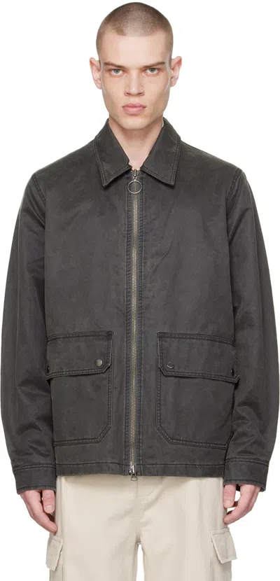 Samsã¸e Samsã¸e Black Saluke Jacket In Washed Black