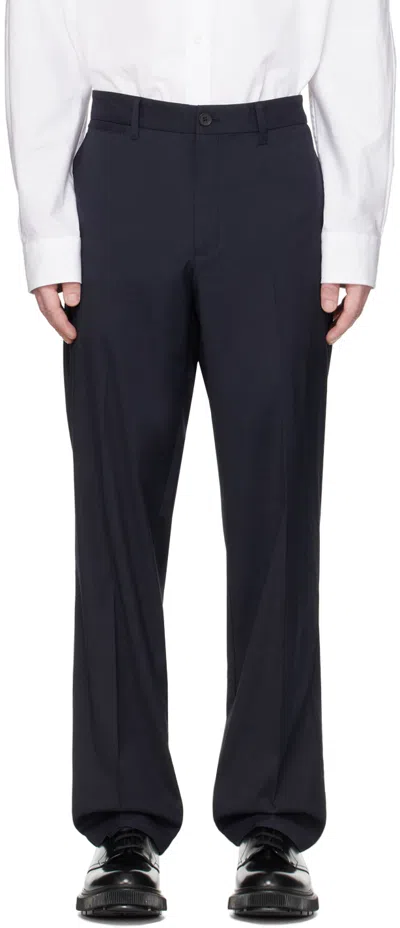 Samsã¸e Samsã¸e Navy Sajohnny Trousers In Salute