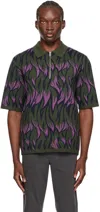 Samsoe & Samsoe Purple & Green Garam Polo In Sunset Flame