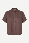 Samsoe & Samsoe Samsøe Samsøe Mina Ss Shirt Np Clothing In Brown