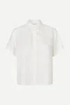 Samsoe & Samsoe Short Sleeve Shirt In White