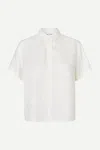 Samsoe & Samsoe Short Sleeve Shirt In White