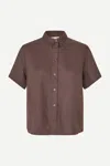 Samsoe & Samsoe Samsøe Samsøe Mina Ss Shirt Np Clothing In Brown