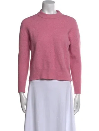 Pre-owned Samsøe Alpaca Mock Neck Sweater In Pink