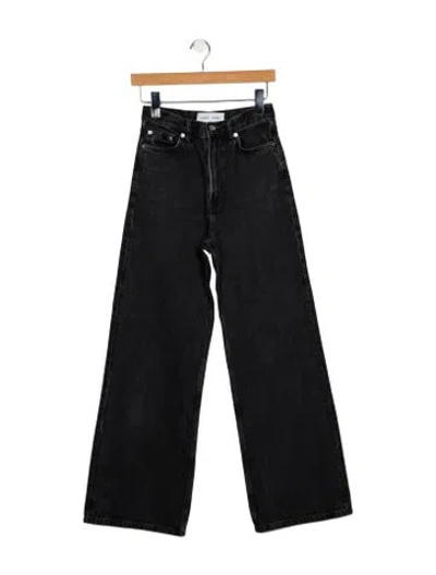Pre-owned Samsøe High-rise Wide Leg Jeans In Black