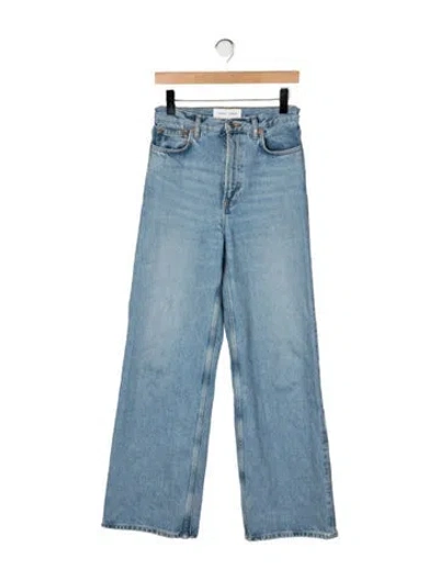 Pre-owned Samsøe High-rise Wide Leg Jeans In Blue