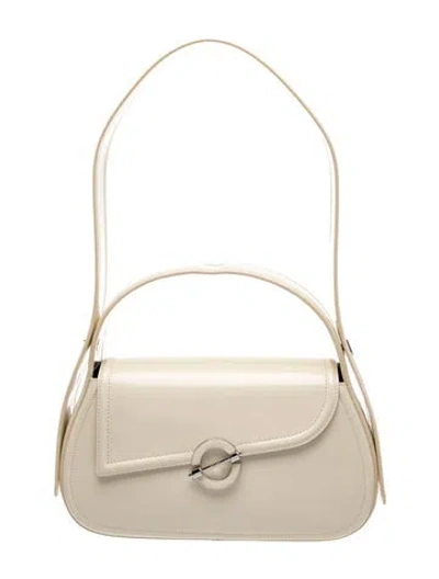 Pre-owned Samsøe Leather Shoulder Bag In Neutral