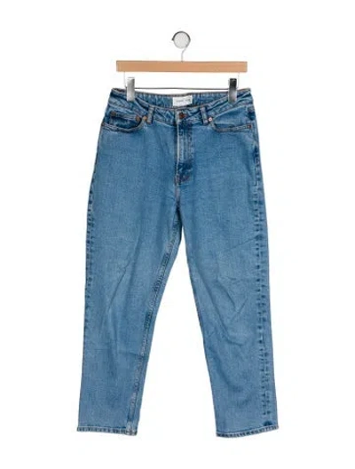 Pre-owned Samsøe Mid-rise Straight Leg Jeans In Blue