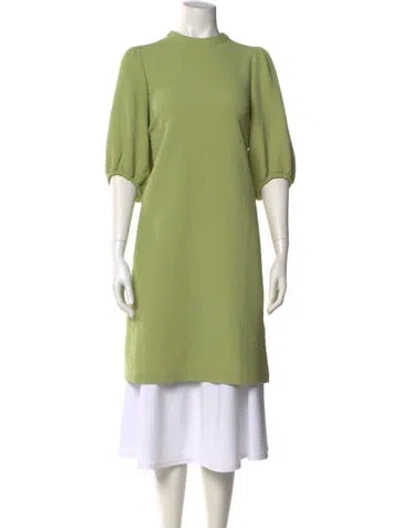 Pre-owned Samsøe Mock Neck Knee-length Dress In Green