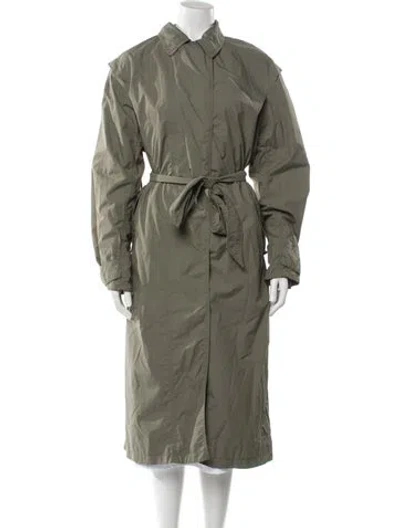 Pre-owned Samsøe Nylon Utility Jacket In Green