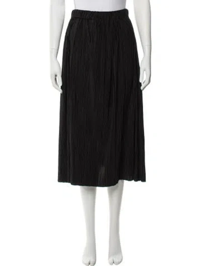 Pre-owned Samsøe Pleated Accents Midi Length Skirt In Black