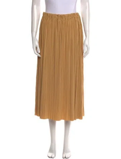 Pre-owned Samsøe Pleated Accents Midi Length Skirt In Gray