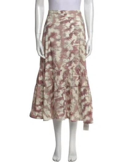 Pre-owned Samsøe Printed Midi Length Skirt In Multi