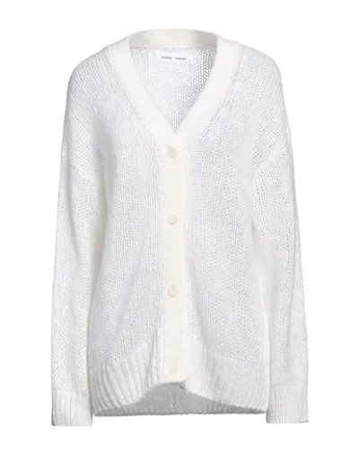 Samsã¸e Samsã¸e Samsøe Φ Samsøe Woman Cardigan White Size Xs Acrylic, Polyamide, Mohair Wool