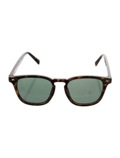 Pre-owned Samsøe Square Tinted Sunglasses In Brown