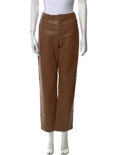 Pre-owned Samsøe Straight Leg Pants In Brown