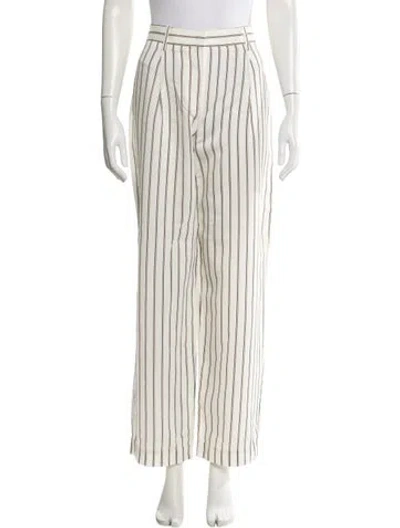 Pre-owned Samsøe Striped Straight Leg Pants In Neutral