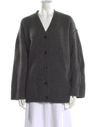 Pre-owned Samsøe V-neck Sweater In Gray