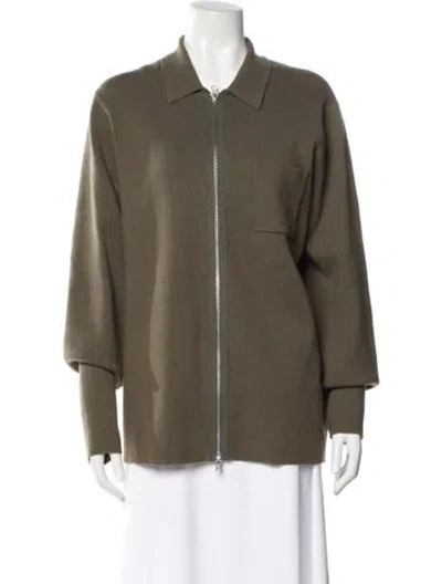 Pre-owned Samsøe Wool Jacket In Green