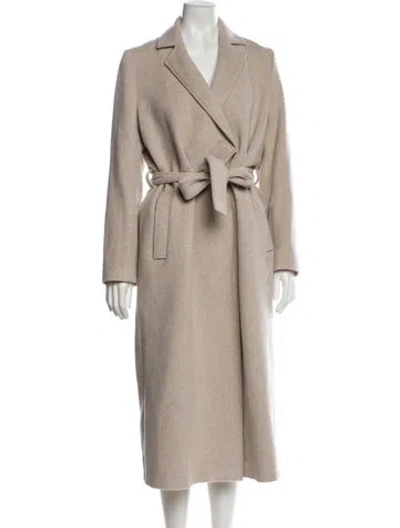 Pre-owned Samsøe Wool Trench Coat In Neutral