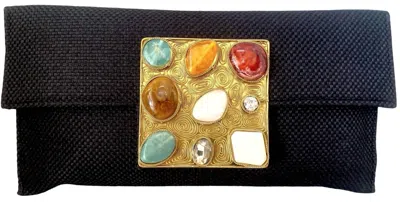 Samser Designs Women's Raja Clutch Bag In Black/multi