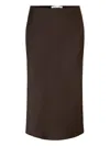 Samsoe & Samsoe Agneta Midi Skirt In Brown
