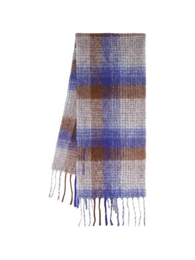 Samsoe & Samsoe Alex Checked Fringed Scarf In Multi