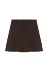 Samsoe & Samsoe A-line Mini Skirt In Brown